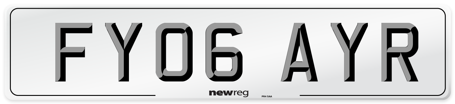 FY06 AYR Number Plate from New Reg